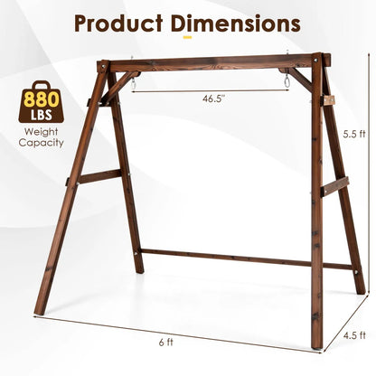 Carbonized Fir Wood Swing Frame for 880 Capacity