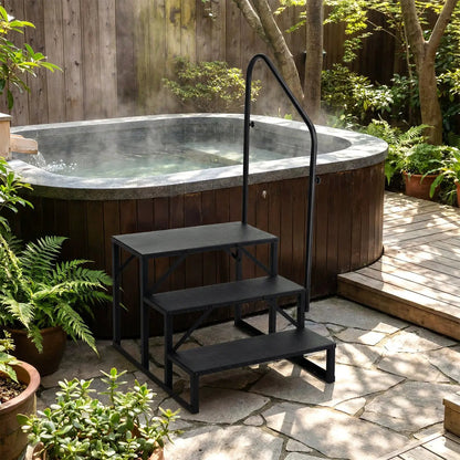 Heavy Duty Hot Tub Stair With Wide Anti Slip Platforms
