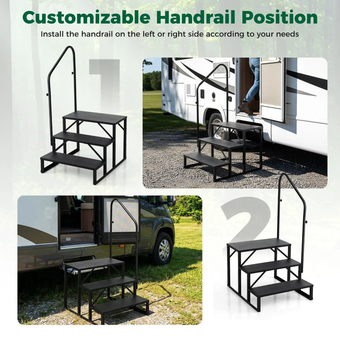 Heavy Duty Hot Tub Stair With Wide Anti Slip Platforms