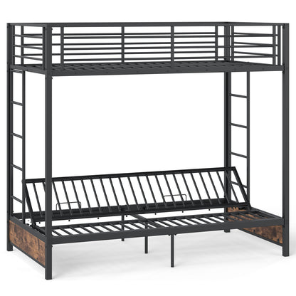 Heavy Duty Metal Bunk Bed Frame with Headboard
