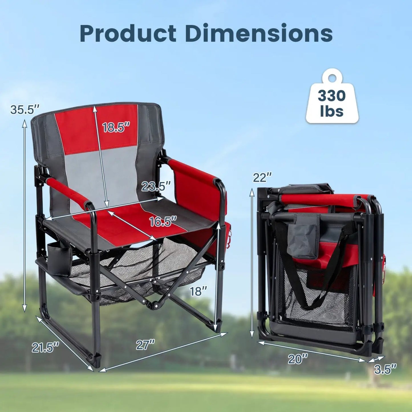 Camping Chair Heavy Duty With Cup Holder
