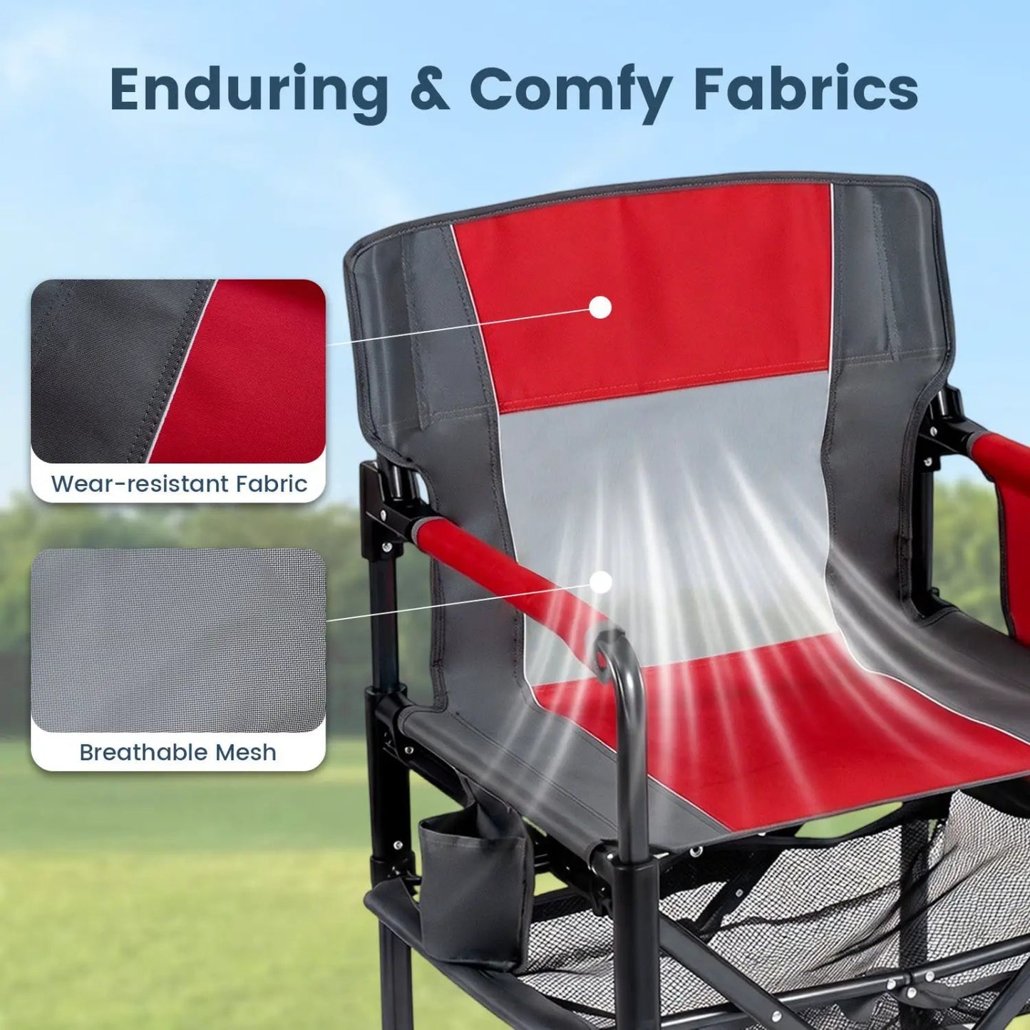 Camping Chair Heavy Duty With Cup Holder