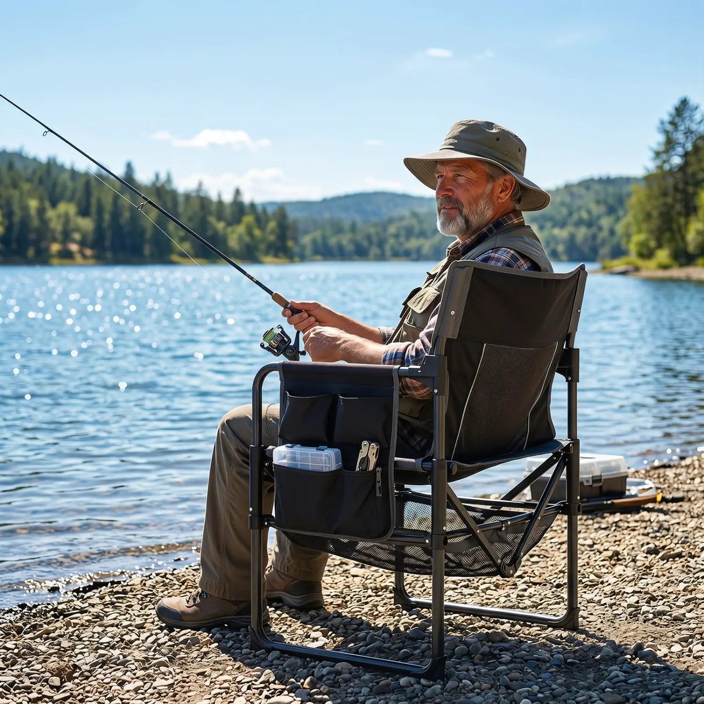 Camping Chair Heavy Duty With Cup Holder