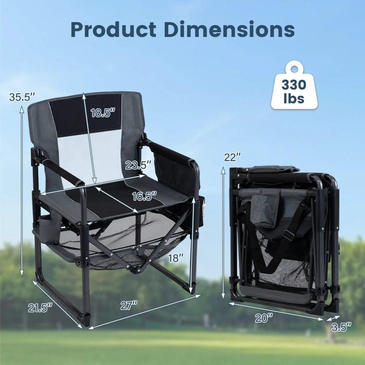 Camping Chair Heavy Duty With Cup Holder