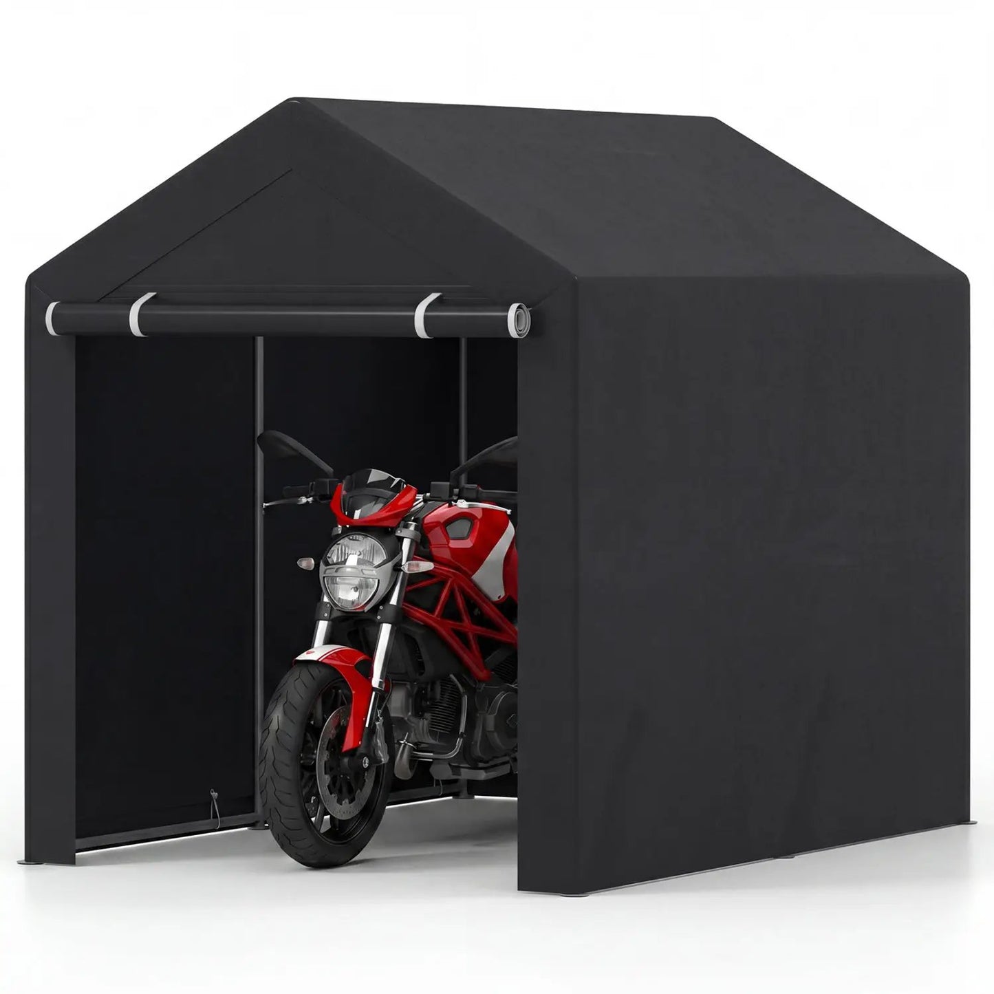 Portable Storage Shed With Roll Up Zipper Door