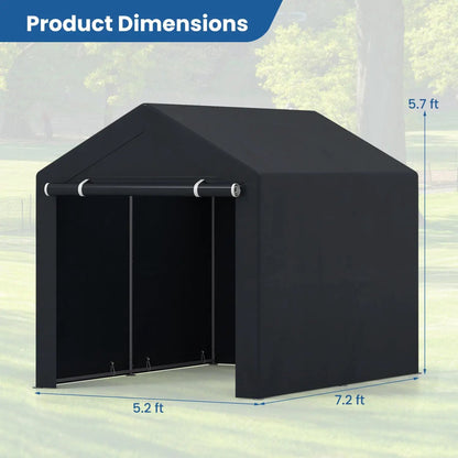 Portable Storage Shed With Roll Up Zipper Door