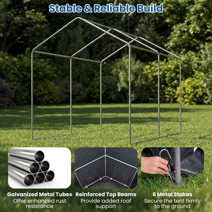 Portable Storage Shed With Roll Up Zipper Door