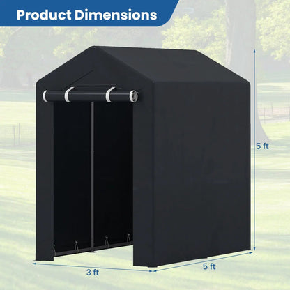 Portable Storage Shed With Roll Up Zipper Door