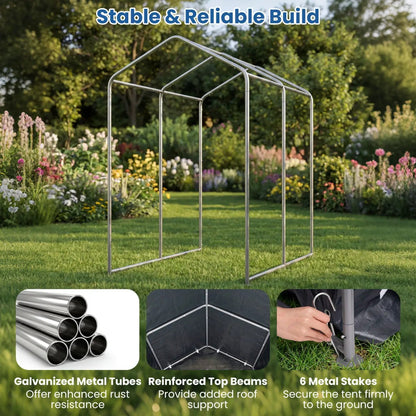 Portable Storage Shed With Roll Up Zipper Door