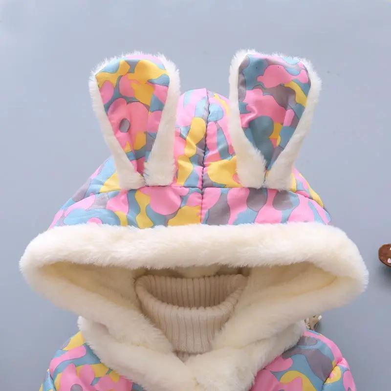 Lux Hooded Cotton Jacket for Baby Girls in Winter