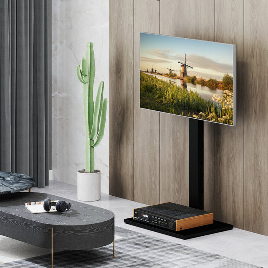 Height Adjustable Floor TV Stand with AV Shelf for 32-70 Inch TVs - Tampa Home & Garden Store