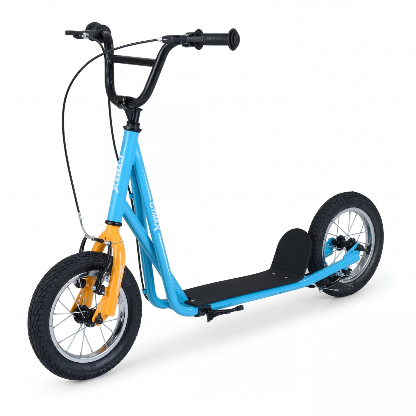 Height Adjustable Kid Kick Scooter with 12 Inch Air Filled Wheel-Navy