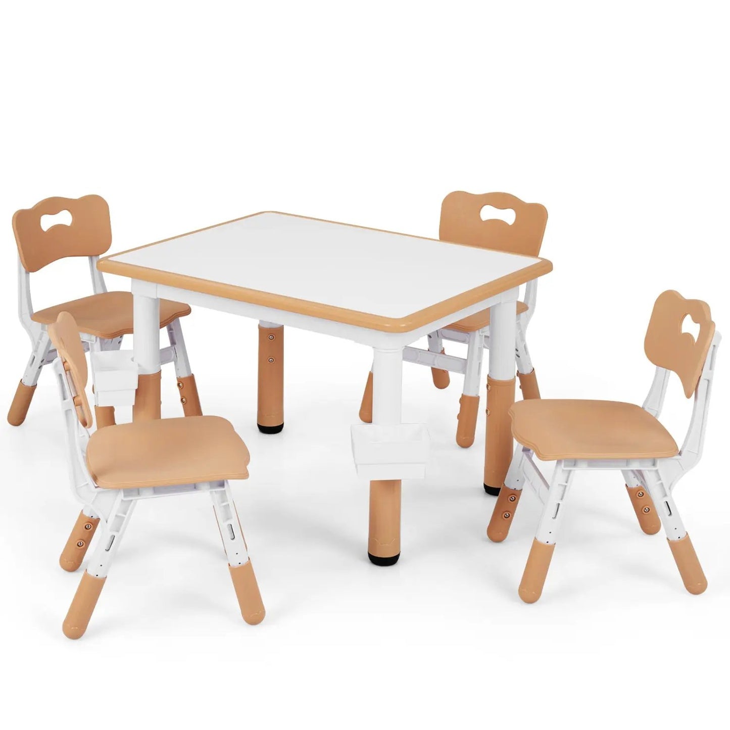 Kids Table and Chairs Set With Adjustable Height