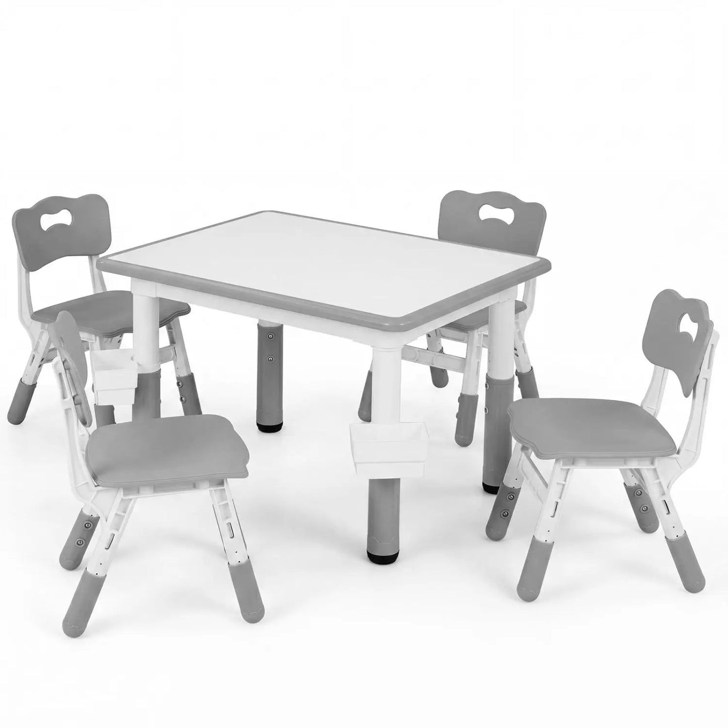 Kids Table and Chairs Set With Adjustable Height