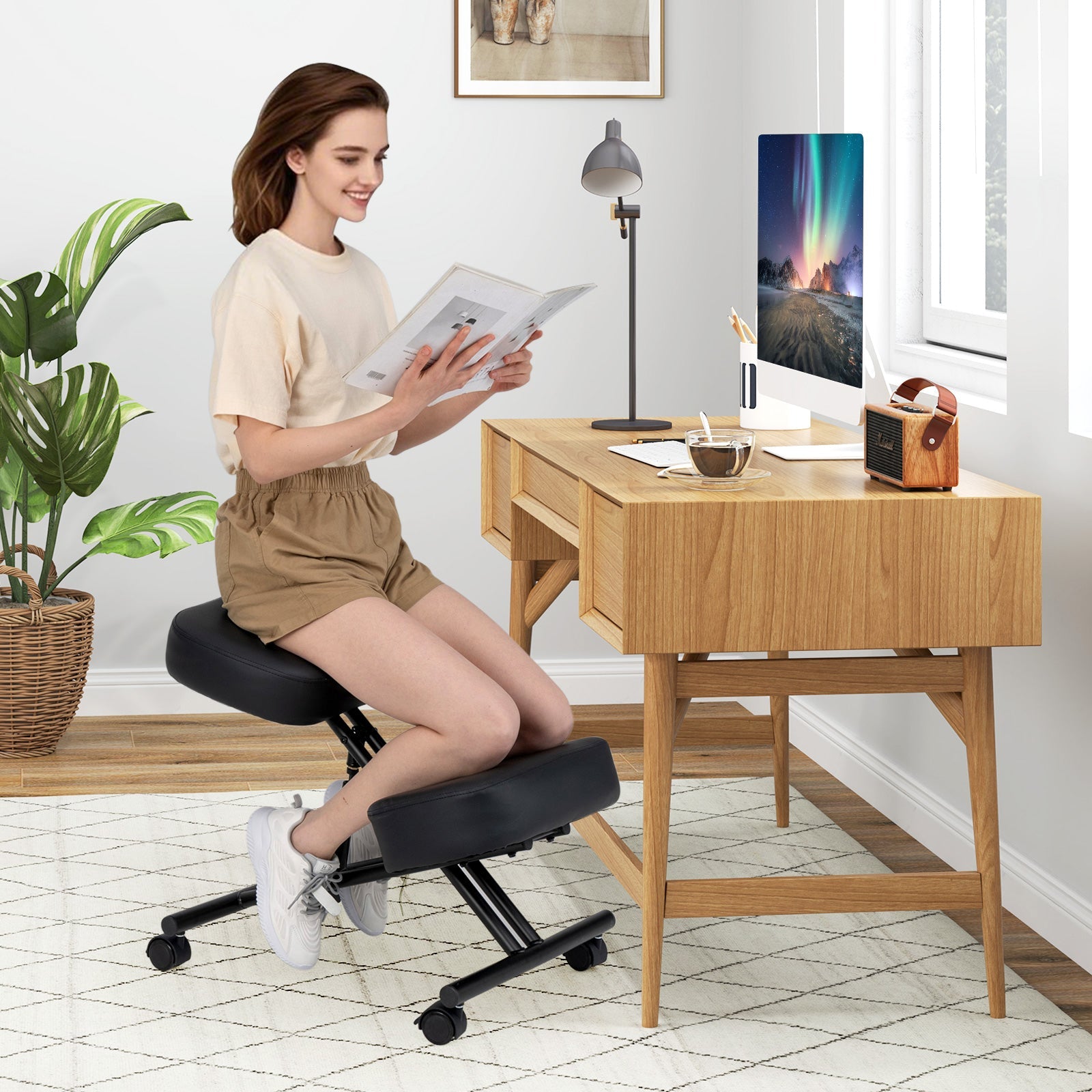 Height Adjustable Kneeling Chair Posture Correction Stool - Tampa Home & Garden Store
