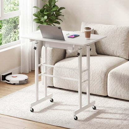 Height Adjustable Desk with Wheels and Drawer