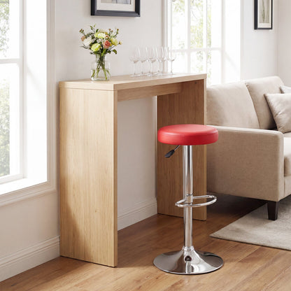Bar Stool DirectDeals adjustable swivel with red padded seat, chrome pedestal base and footrest on Tampa Home & Garden Store