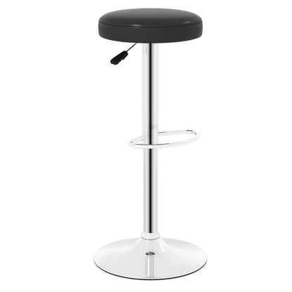 DirectDeals adjustable swivel bar stool with black vinyl seat, chrome pedestal base, footrest on Tampa Home & Garden Store