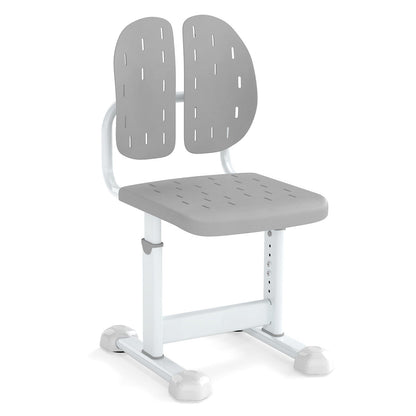 Height-adjustable Kid's Study Chair with Double Back Support and Breathable Seat for 3+ Years Old