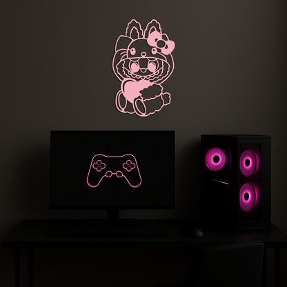 Hello Kitty Hat Labubu Metal Wall Art – Cute Cartoon Character Design - KAFGP051 - Tampa Home & Garden Store