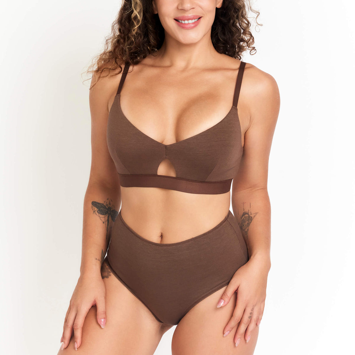 High-Rise Hemp Brief by Net Positive in brown on Tampa Home & Garden Store