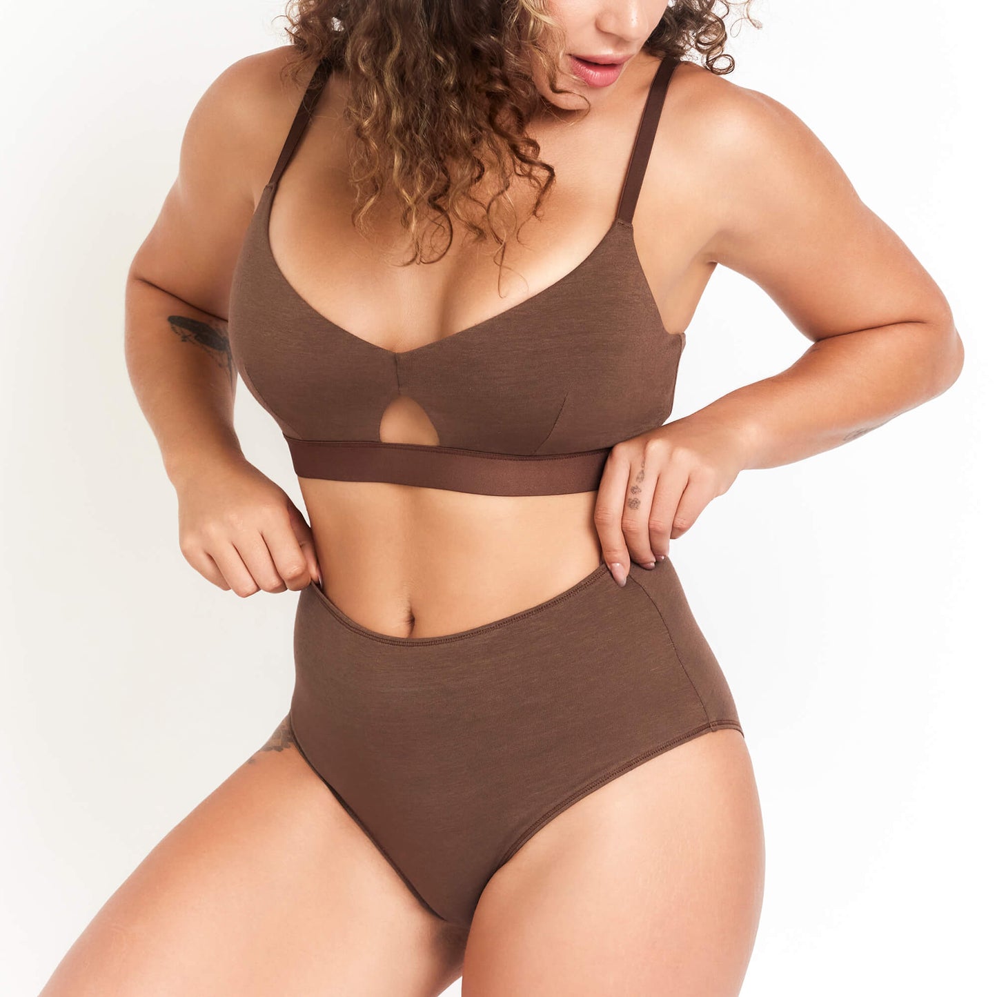 High-Rise Hemp Brief by Net Positive in brown on Tampa Home & Garden Store