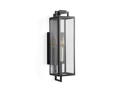 Outdoor Iron Wall Lantern 16.5" E12 Porch Patio Light Fixture
