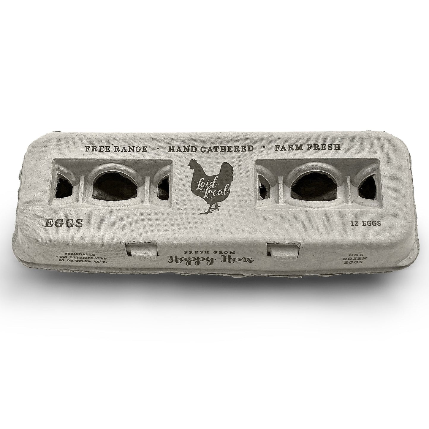 Henlay Laid Local Egg Cartons- Adorable Printed Vintage Design- 25, 90, or 250 - Tampa Home & Garden Store