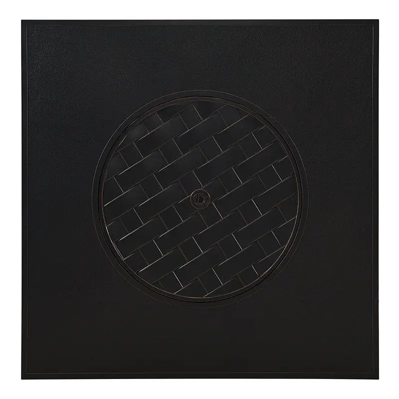 Henley 40" Round Aluminum Basketweave Convertible Gas Fire Pit Table - Tampa Home & Garden Store