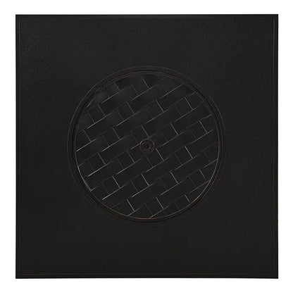 Henley 40" Round Aluminum Basketweave Convertible Gas Fire Pit Table - Tampa Home & Garden Store