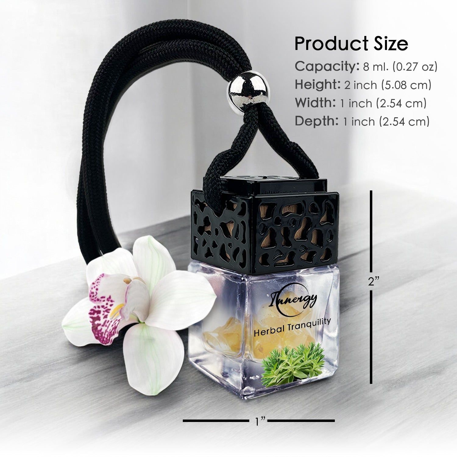 Herbal Tranquility Crystal-Enhanced Oil Diffuser, Car Air Freshener, 8ml - Tampa Home & Garden Store