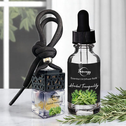 Herbal Tranquility Crystal-Enhanced Oil Diffuser, Car Air Freshener, 8ml - Tampa Home & Garden Store
