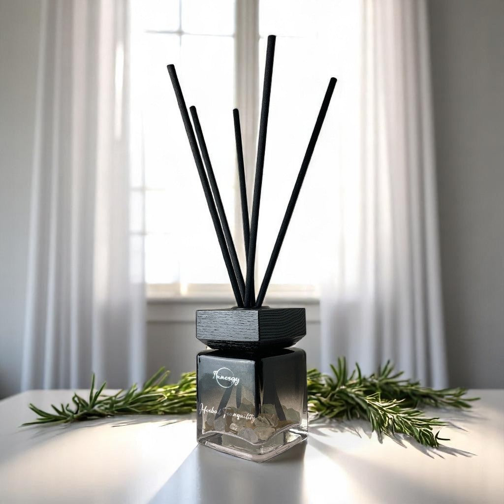 Herbal Tranquility Crystal-Enhanced Reed Oil Diffuser, 100ml - Tampa Home & Garden Store