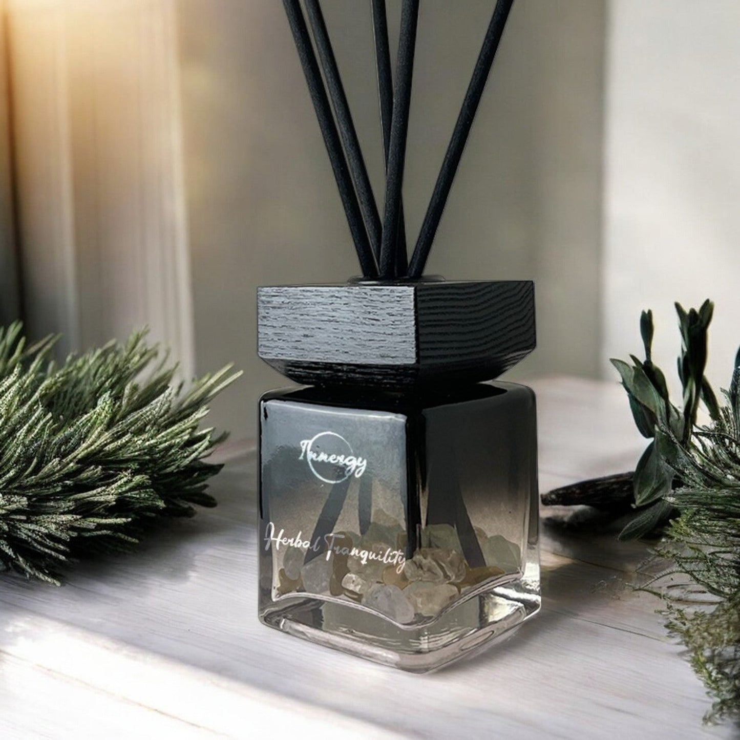 Herbal Tranquility Crystal-Enhanced Reed Oil Diffuser, 100ml - Tampa Home & Garden Store