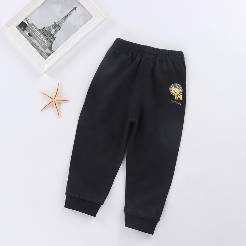 Baby winter pants Stevvex black cotton trousers with elastic waist and ribbed cuffs on Tampa Home & Garden Store