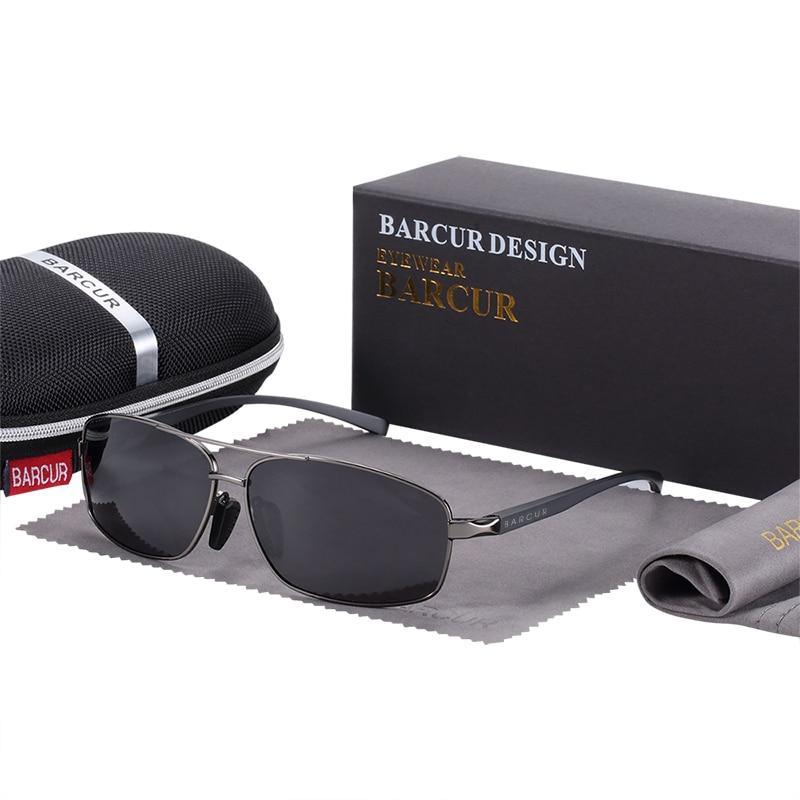 Rectangular polarized photochromic sunglasses by Stevvex with metal frame and lenses UV400 on Tampa Home & Garden Store