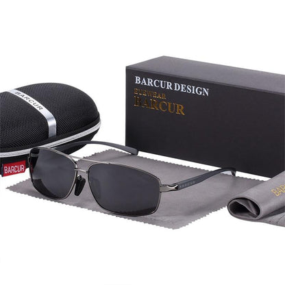 Rectangular polarized photochromic sunglasses by Stevvex with metal frame and lenses UV400 on Tampa Home & Garden Store