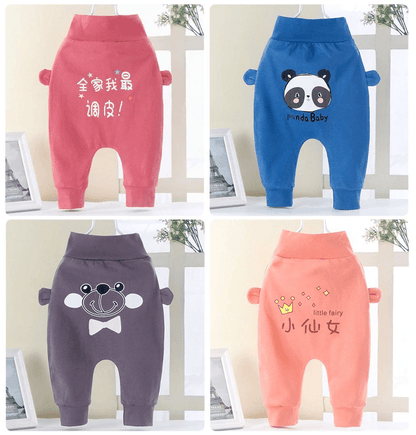 Stevvex baby pants set for newborns/toddlers, 4-color bear designs with bear-ear accents on Tampa Home & Garden Store
