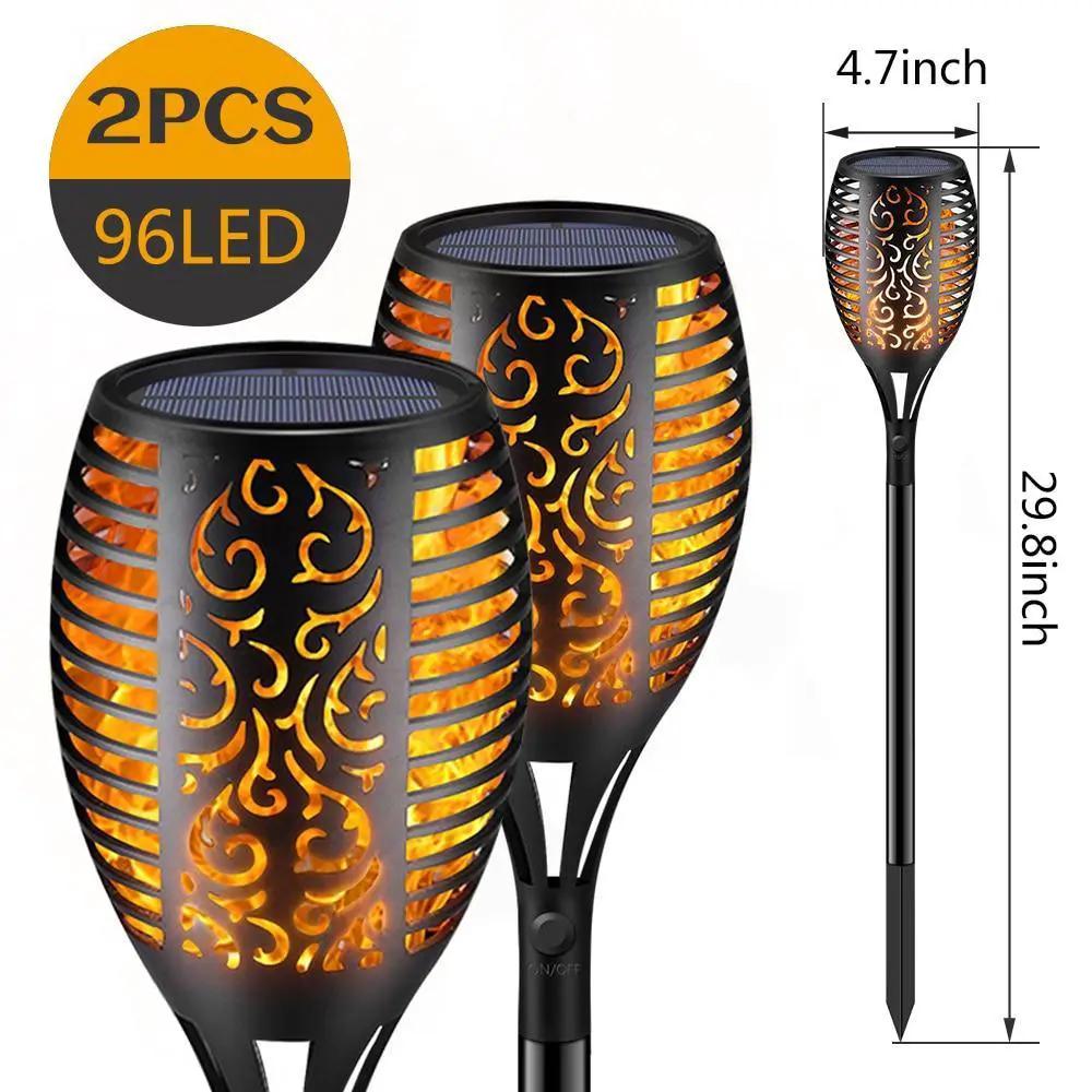 Led Solar Flame Torch for Yard and Garden Pathway