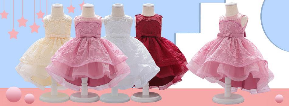 Stevvex baby dresses in lace and tulle; 5 gowns with lace bodices and layered skirts on Tampa Home & Garden Store