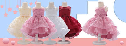 Stevvex baby dresses in lace and tulle; 5 gowns with lace bodices and layered skirts on Tampa Home & Garden Store