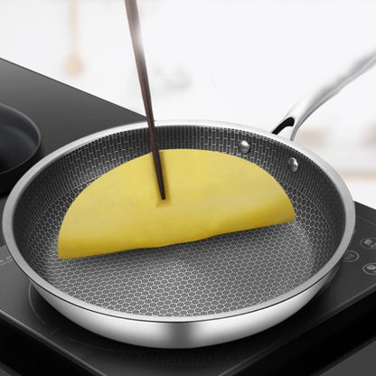 Moktan Sabai stainless steel frying pan with honeycomb nonstick interior, spatula visible on Tampa Home & Garden Store