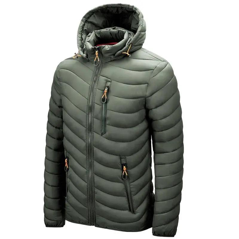 Men Autumn Winter Hooded Jacket and Warm Coat