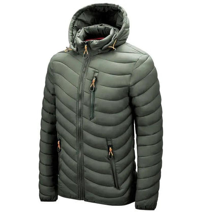 Men Autumn Winter Hooded Jacket and Warm Coat