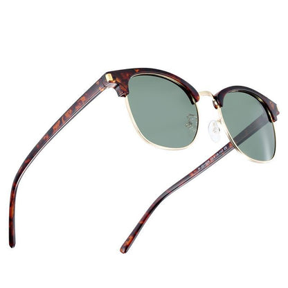 Stevvex luxury polarized sunglasses UV400, tortoiseshell frame with green lenses on Tampa Home & Garden Store