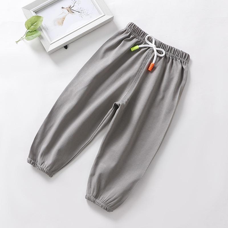 Stevvex gray baby boys pajama pants, thin anti-mosquito sleepwear with white drawstring for air-conditioned rooms on Tampa Home & Garden Store
