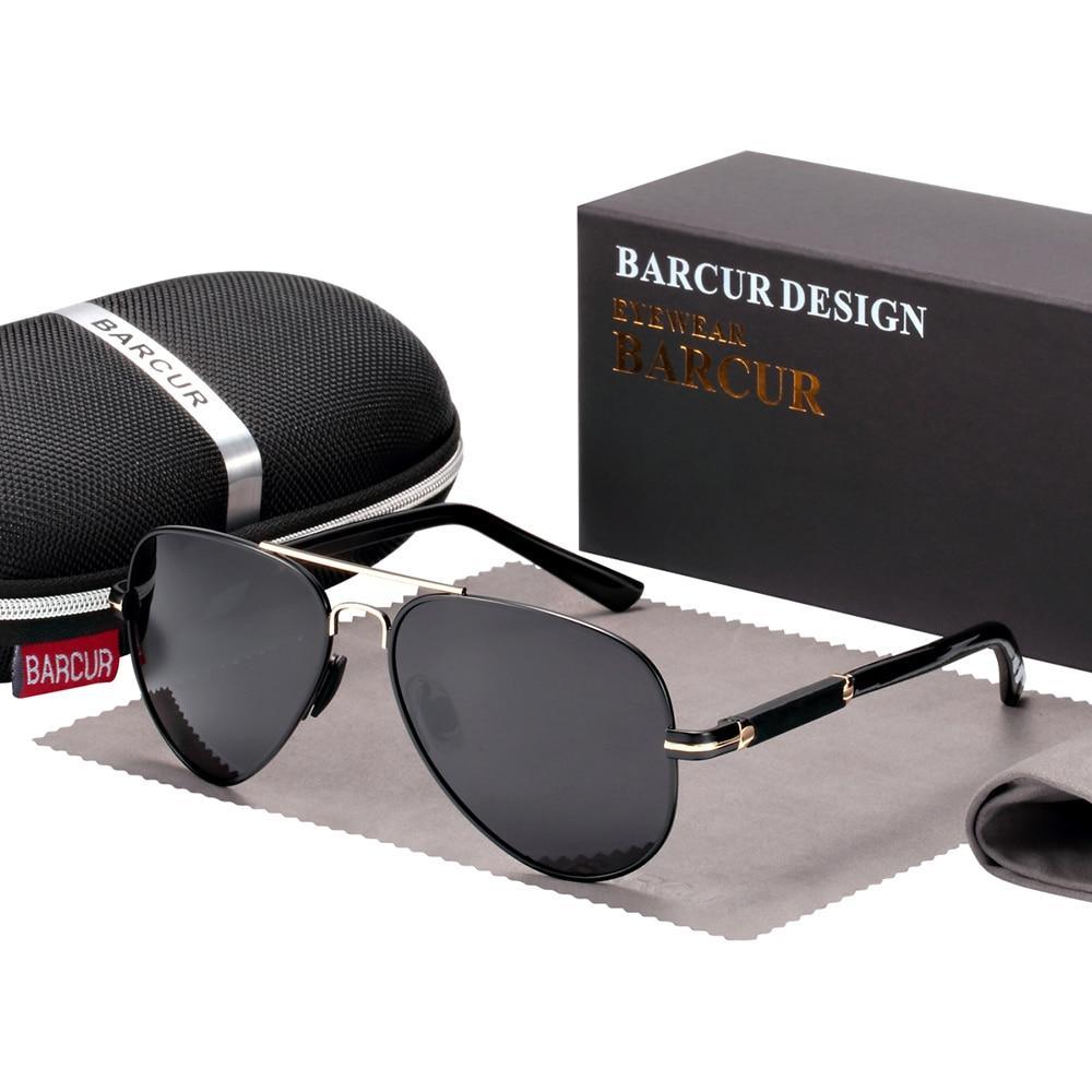 the Polarized Metal Pilot Sunglasses for Driving