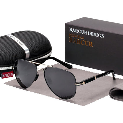 the Polarized Metal Pilot Sunglasses for Driving