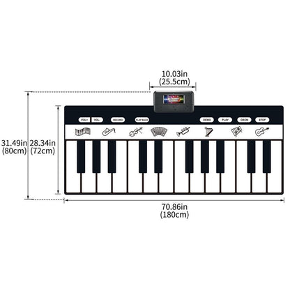Stevvex electronic piano mat for kids with large black and white keyboard and controls on Tampa Home & Garden Store