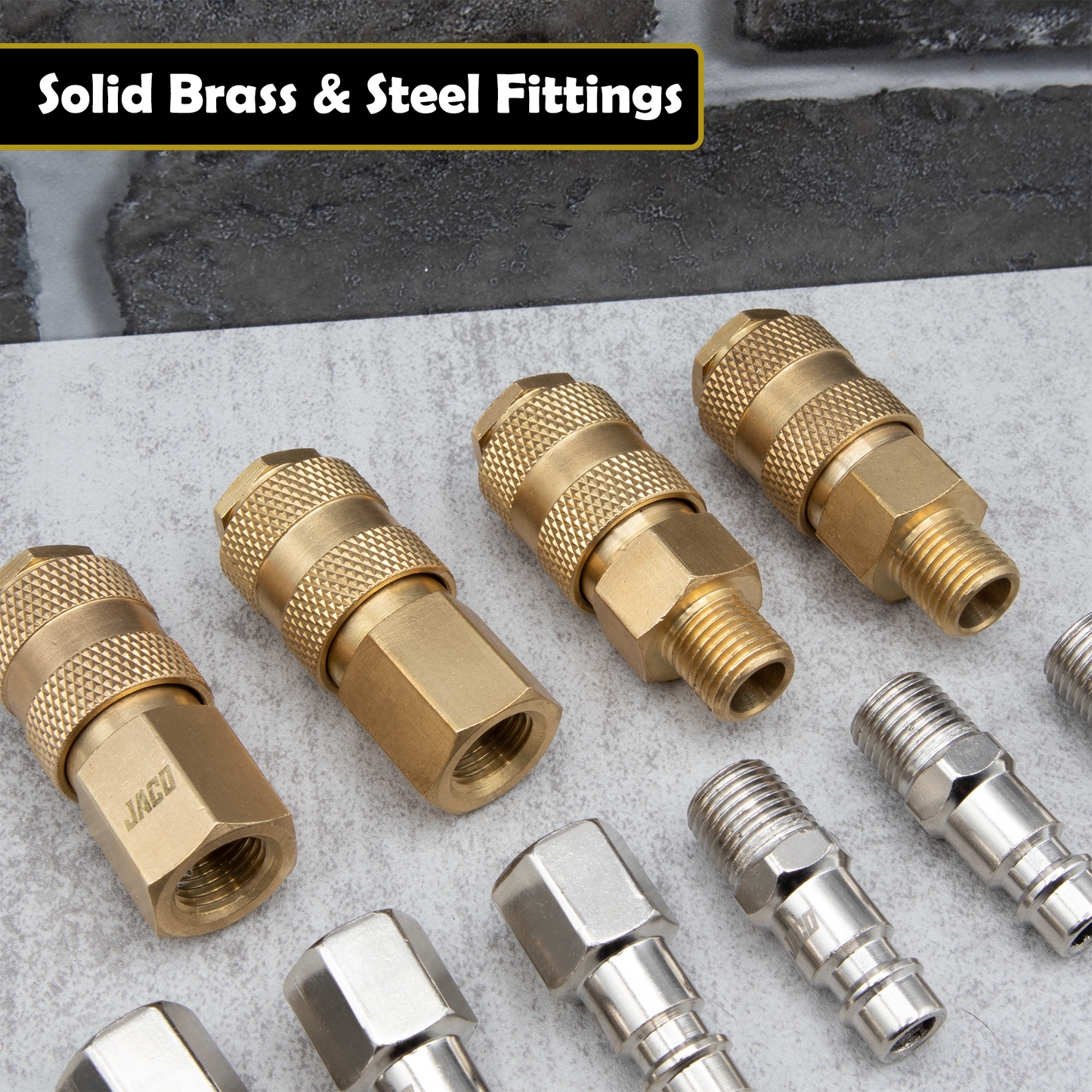 Hi-Flo Quick Connect Air Fittings | Plug & Coupler Kit - 1/4" NPT (Set of 12) - Tampa Home & Garden Store